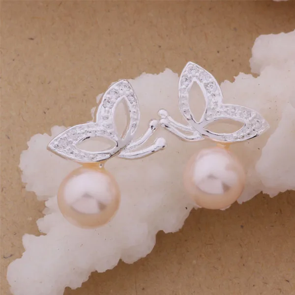 Trendy Silver Jewelry Fashion Stud Earring Butterfly&pearl Ladies Earrings Wedding Party AE223
Trendy Silver Jewelry Fashion Stud Earring Butterfly&pearl Ladies Earrings Wedding Party AE223