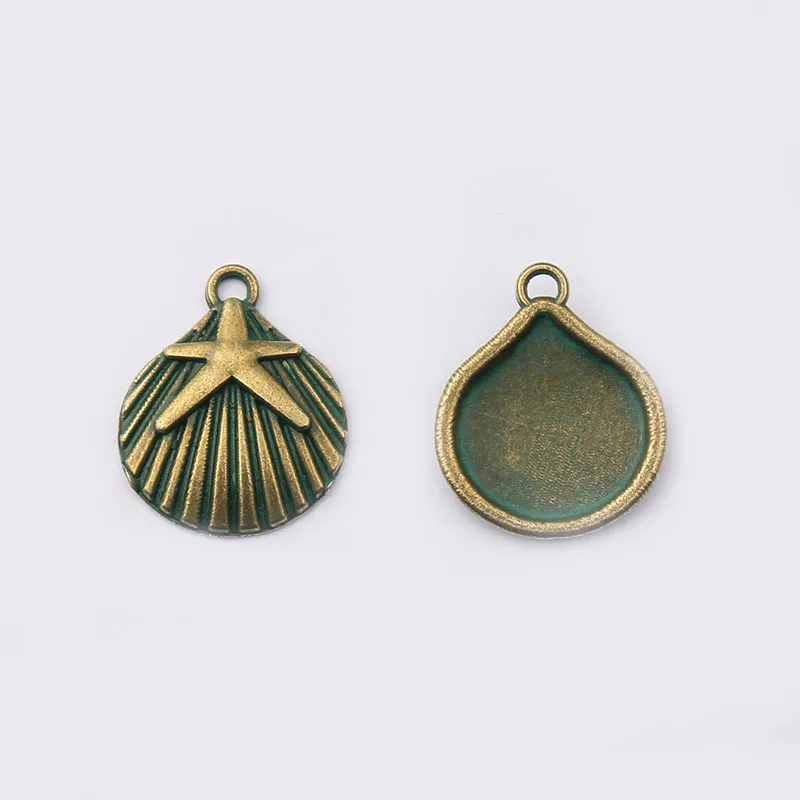 20pcs Antique Verdigris Patina Seashell Shell Scallop & Starfish Beach Nautical Charms Pendants Beads Jewelry Findings
20pcs Antique Verdigris Patina Seashell Shell Scallop & Starfish Beach Nautical Charms Pendants Beads Jewelry Findings