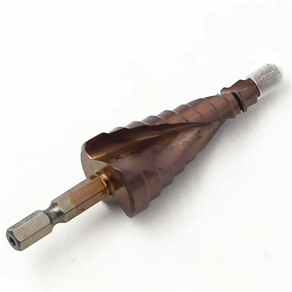 M35 HSS-CO Step Drill Bits 6-24mm Metalworking Spiral Groove 1/4'' Hex Shank Stainless Steel Tapping Cobalt Plating
M35 HSS-CO Step Drill Bits 6-24mm Metalworking Spiral Groove 1/4'' Hex Shank Stainless Steel Tapping Cobalt Plating