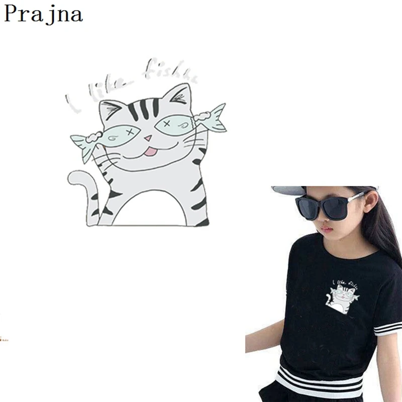 Prajna Cartoon Patches Cat And Fish Iron On Patches Applique Cute Heat Transfer For Baby Clothes DIY Dress Jeans Bag Accessories
Prajna Cartoon Patches Cat And Fish Iron On Patches Applique Cute Heat Transfer For Baby Clothes DIY Dress Jeans Bag Accessories