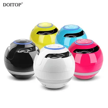 DOITOP Wireless Bluetooth Bass Sound Speaker Hands-free Stereo Subwoofer LED Ball Loudspeaker Speaker Support Call FM TF Card