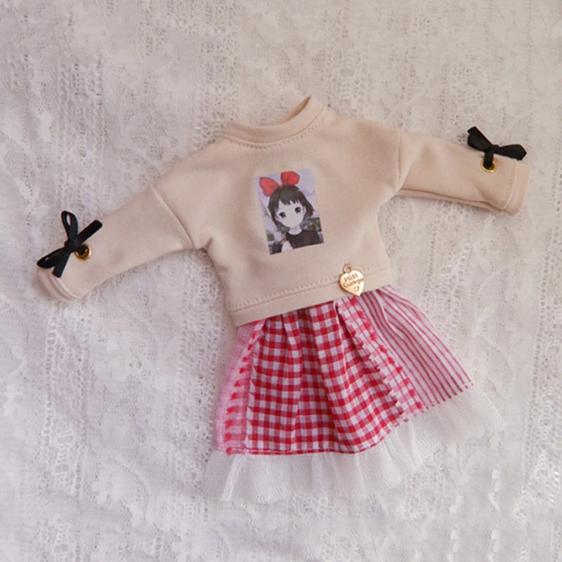 Doll's Blyth Clothes Cartoon Long-Sleeve T-shirt+Skirt for Licca azone Holala 30cm Blyth Sweater Outfit for1/6 doll accessories
Doll's Blyth Clothes Cartoon Long-Sleeve T-shirt+Skirt for Licca azone Holala 30cm Blyth Sweater Outfit for1/6 doll accessories