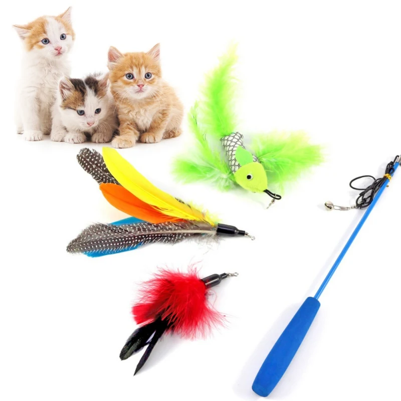 Funny Pet Cat Toy Rod Faux Rabbit Feather Kitten Bell Toy Fun Playing Colorful Cat Stick Pet Products
Funny Pet Cat Toy Rod Faux Rabbit Feather Kitten Bell Toy Fun Playing Colorful Cat Stick Pet Products