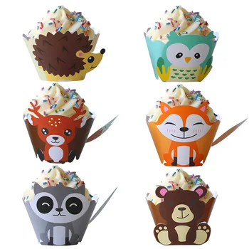 jungle party animal cupcake wrapper topper boy birthday party decorations kids cake topper Owl fox bear baby shower decor
jungle party animal cupcake wrapper topper boy birthday party decorations kids cake topper Owl fox bear baby shower decor