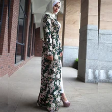 Мусульманское платье для взрослых с принтом абайя арабское