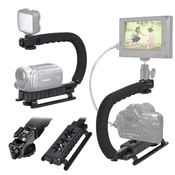 C Shape Handle Video Stabilizer Mount Grip Stand Holder for DSLR Camera DV Camcorder Black
C Shape Handle Video Stabilizer Mount Grip Stand Holder for DSLR Camera DV Camcorder Black