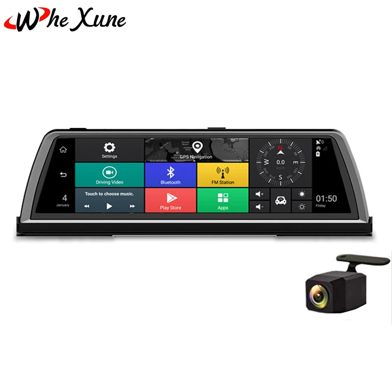 WHEXUNE 2019 New Car DVR Dashcam 4G ADAS Android 10" Center console mirror GPS WiFi Full HD 1080P Rear Dual Lens Video Recorder
WHEXUNE 2019 New Car DVR Dashcam 4G ADAS Android 10" Center console mirror GPS WiFi Full HD 1080P Rear Dual Lens Video Recorder