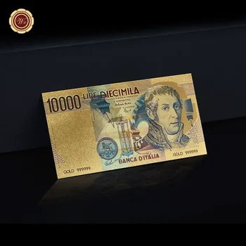 Banknotes Lire Gold Foil Banknote Hot Sale 10Thousand Italian Lira Banknotes for Sale Value Collection