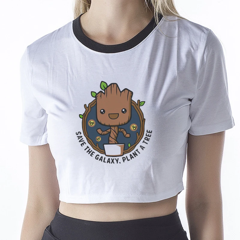 Women White T-shirt Cute Bady Groot Printed Sexy Crop Top Funny Tshirt Tee Fashion Vogue Tumblr T Shirt Harajuku Kawaii Tops
Women White T-shirt Cute Bady Groot Printed Sexy Crop Top Funny Tshirt Tee Fashion Vogue Tumblr T Shirt Harajuku Kawaii Tops