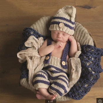 0-3 Months Striped Baby Clothing 2PCS/SET Cute Crochet Knit Costume Prop Outfits Newborn Baby Boys Girls Photo Photography Props
0-3 Months Striped Baby Clothing 2PCS/SET Cute Crochet Knit Costume Prop Outfits Newborn Baby Boys Girls Photo Photography Props