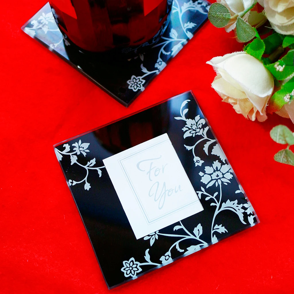 2Pcs Modern Black Glass Coaster Photo Frame Coaster Wine Glass Bottle Mat Coffee Cup Saucer Table Placemat Party Gift
2Pcs Modern Black Glass Coaster Photo Frame Coaster Wine Glass Bottle Mat Coffee Cup Saucer Table Placemat Party Gift