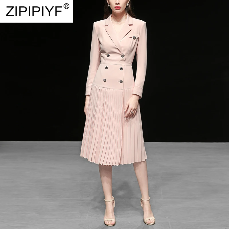 High Street Solid Print Sashes Notched double breasted Fit and Flaredress 2019 Runway Spring and Summer New Women C2012
High Street Solid Print Sashes Notched double breasted Fit and Flaredress 2019 Runway Spring and Summer New Women C2012