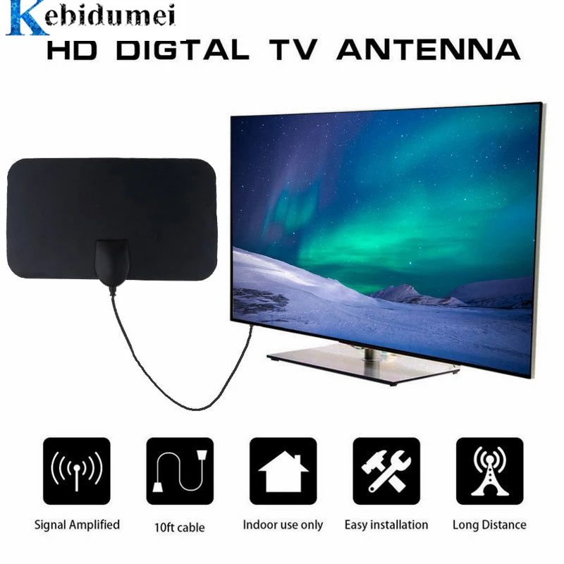 kebidumei Indoor HD Signal Amplifier Digital TV Antenna HDTV 4K 50 Miles Range 25DB For VHF UHF HDTV Antenna TV Signal Receiver
kebidumei Indoor HD Signal Amplifier Digital TV Antenna HDTV 4K 50 Miles Range 25DB For VHF UHF HDTV Antenna TV Signal Receiver