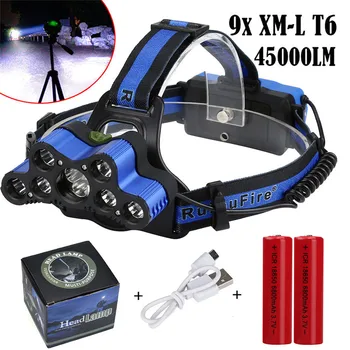 2018 New Super 45000 LM 9X XM-L T6 LED USB 2x18650 Battery Rechargeable Headlamp Headlight Travel Head Torch Dropshipping 0104
2018 New Super 45000 LM 9X XM-L T6 LED USB 2x18650 Battery Rechargeable Headlamp Headlight Travel Head Torch Dropshipping 0104