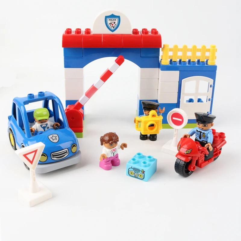 Big Size Traffic Sign Policeman Figures Cars Accessory Building Blocks Parts Bricks Compatible With Legoing Duploe Toys For Kids
Big Size Traffic Sign Policeman Figures Cars Accessory Building Blocks Parts Bricks Compatible With Legoing Duploe Toys For Kids