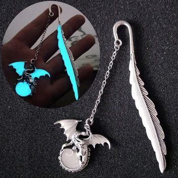 Luminous Glow In The Dark Silver Copper Flying Dragon Shape Bookmarks Creative Gift Stationery Items
Luminous Glow In The Dark Silver Copper Flying Dragon Shape Bookmarks Creative Gift Stationery Items