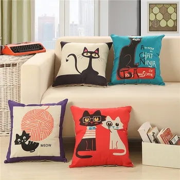 hap-deer Square Cotton Linen Black Climbing Cat Animals Printed Decorative Throw Pillows Home Decor Cushion For Sofas No Core
hap-deer Square Cotton Linen Black Climbing Cat Animals Printed Decorative Throw Pillows Home Decor Cushion For Sofas No Core