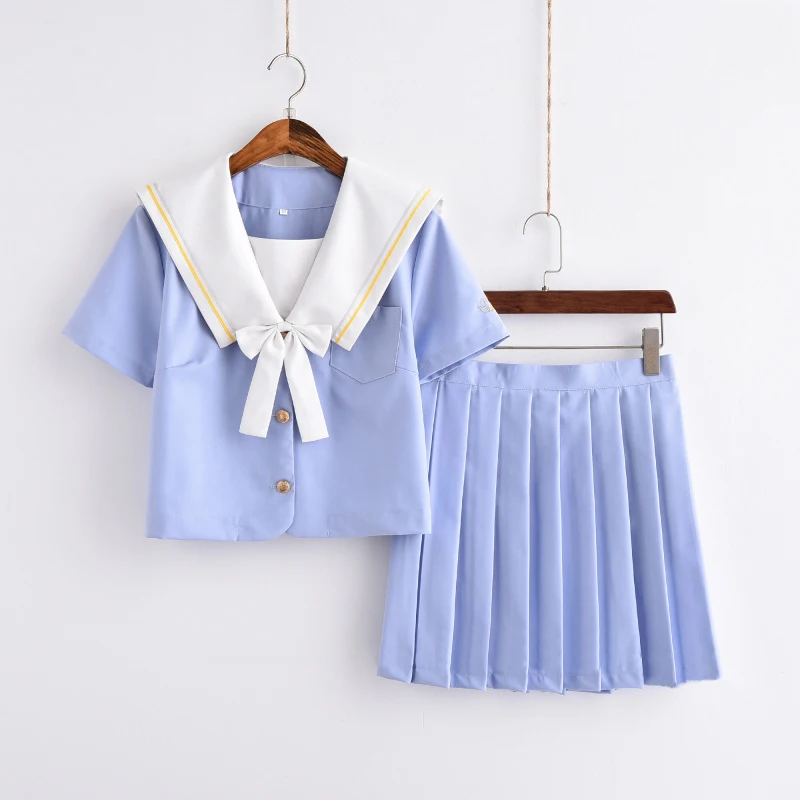 UPHYD School Uniform Set Sailor Suit Set Table Costume Japanese School Uniform Set Girl Short Sleeve W45
UPHYD School Uniform Set Sailor Suit Set Table Costume Japanese School Uniform Set Girl Short Sleeve W45
