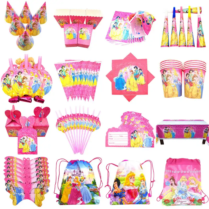Six Princess Theme Snow White Birthday Party Decoration Cinderella