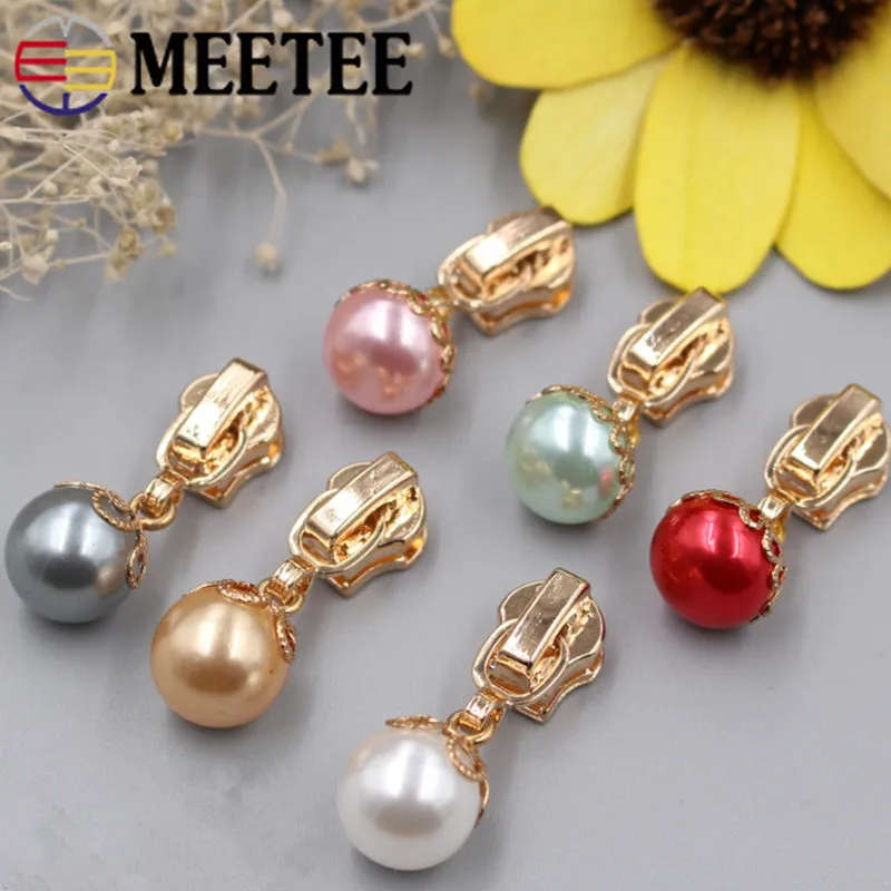5pcs Meetee 3# Colorful Pearl Metal Zipper Head Slider Puller for Zip Repair Kit Garment Shoes Bags Sewing Accessories G6-3
5pcs Meetee 3# Colorful Pearl Metal Zipper Head Slider Puller for Zip Repair Kit Garment Shoes Bags Sewing Accessories G6-3