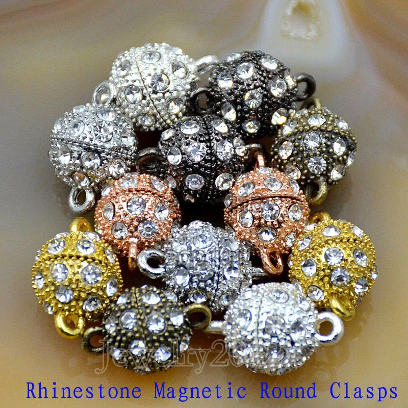30Sets/Lot Crystal Rhinestone Strong Magnetic Round Clasp Connector For Bracelet Necklace Making 8mm 10mm 12mm 14mm Wholesale
30Sets/Lot Crystal Rhinestone Strong Magnetic Round Clasp Connector For Bracelet Necklace Making 8mm 10mm 12mm 14mm Wholesale