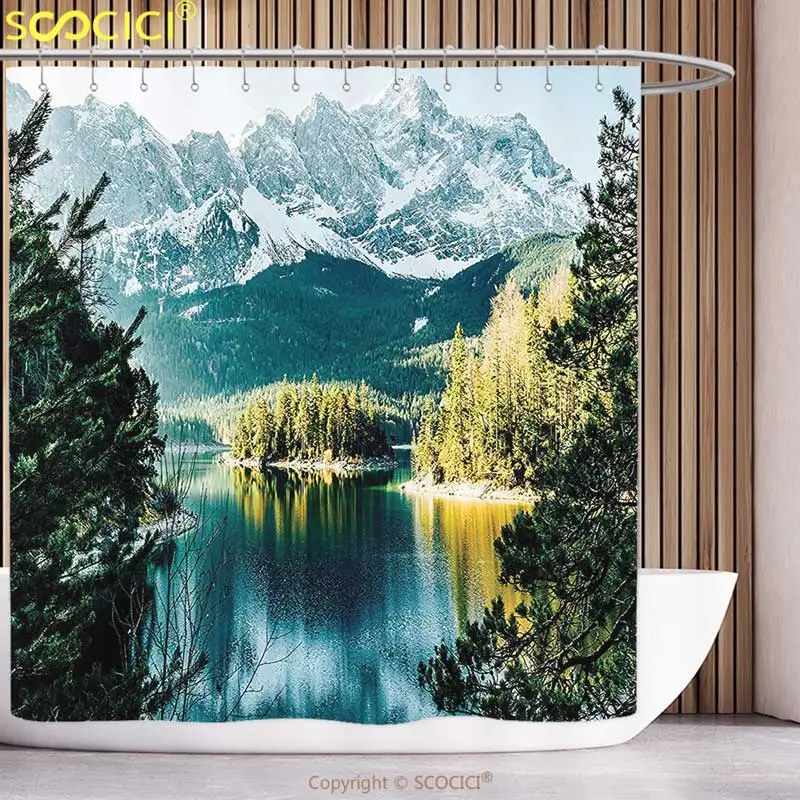 Cool Shower Curtain Mountain Lake House Decor Mountain in Northern Germany with Frozen Peaks and Water in Winter Season Life
Cool Shower Curtain Mountain Lake House Decor Mountain in Northern Germany with Frozen Peaks and Water in Winter Season Life