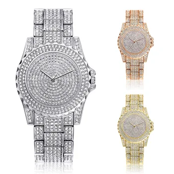 Luxury Crystal Clock Bling Diamond Rhinestone Watches Stainless Steel Round Dial Dress Quartz Wristwatch Relogio Feminino
Luxury Crystal Clock Bling Diamond Rhinestone Watches Stainless Steel Round Dial Dress Quartz Wristwatch Relogio Feminino