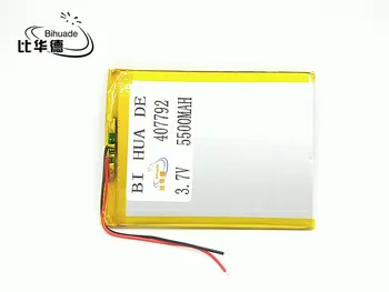 Li-Po The New Battery 5500mAH 407792 Li-ion Tablet pc battery For 7,8,9 inch tablet PC 3.7V Polymer lithiumion Battery
Li-Po The New Battery 5500mAH 407792 Li-ion Tablet pc battery For 7,8,9 inch tablet PC 3.7V Polymer lithiumion Battery