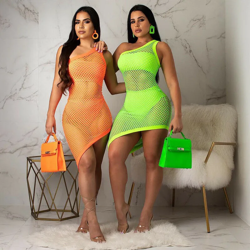 2019 New Women Beachwear Bikini Cover Up Swimwear Robe Wrap Off Shoulder Fishnet Hollow Out Dress Asymmetrical Hem Bodycon Dress
2019 New Women Beachwear Bikini Cover Up Swimwear Robe Wrap Off Shoulder Fishnet Hollow Out Dress Asymmetrical Hem Bodycon Dress