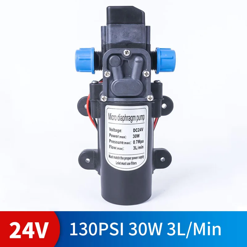 DC 24V 30W 130PSI 3L / Min water high pressure diaphragm self-priming pump agricultural electric water pump car wash spray
DC 24V 30W 130PSI 3L / Min water high pressure diaphragm self-priming pump agricultural electric water pump car wash spray