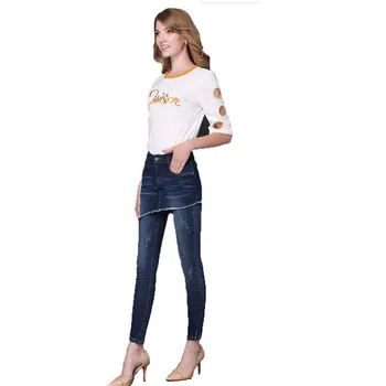 jeans women Dark blue S-4XL plus size 2019 autumn winter europe and america Fake two pieces fashion slim jeans feminina LR384
jeans women Dark blue S-4XL plus size 2019 autumn winter europe and america Fake two pieces fashion slim jeans feminina LR384