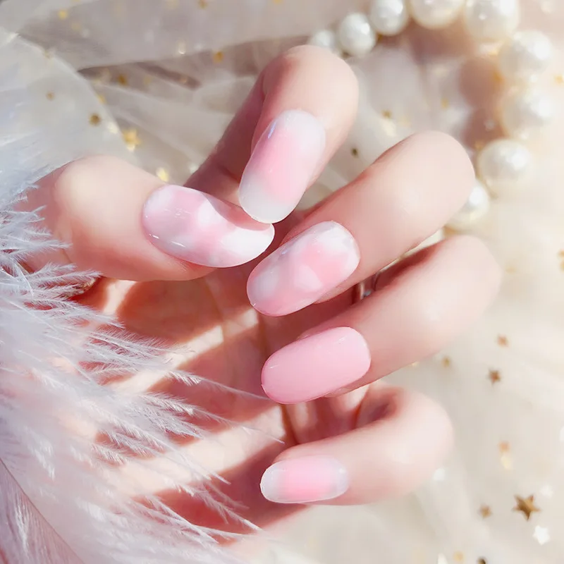 24pcs Pink False Nails Full Cover Artificial Marble Flower Design Fake Nails Oval Long Nail Tips Art Tip for Home Office
24pcs Pink False Nails Full Cover Artificial Marble Flower Design Fake Nails Oval Long Nail Tips Art Tip for Home Office