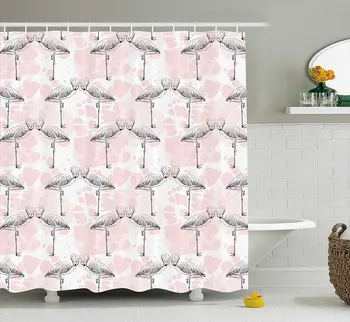 Shower Curtain Flamingos Shaping Hearts with Heads Love Animal Valentines Artsy Illustration
Shower Curtain Flamingos Shaping Hearts with Heads Love Animal Valentines Artsy Illustration
