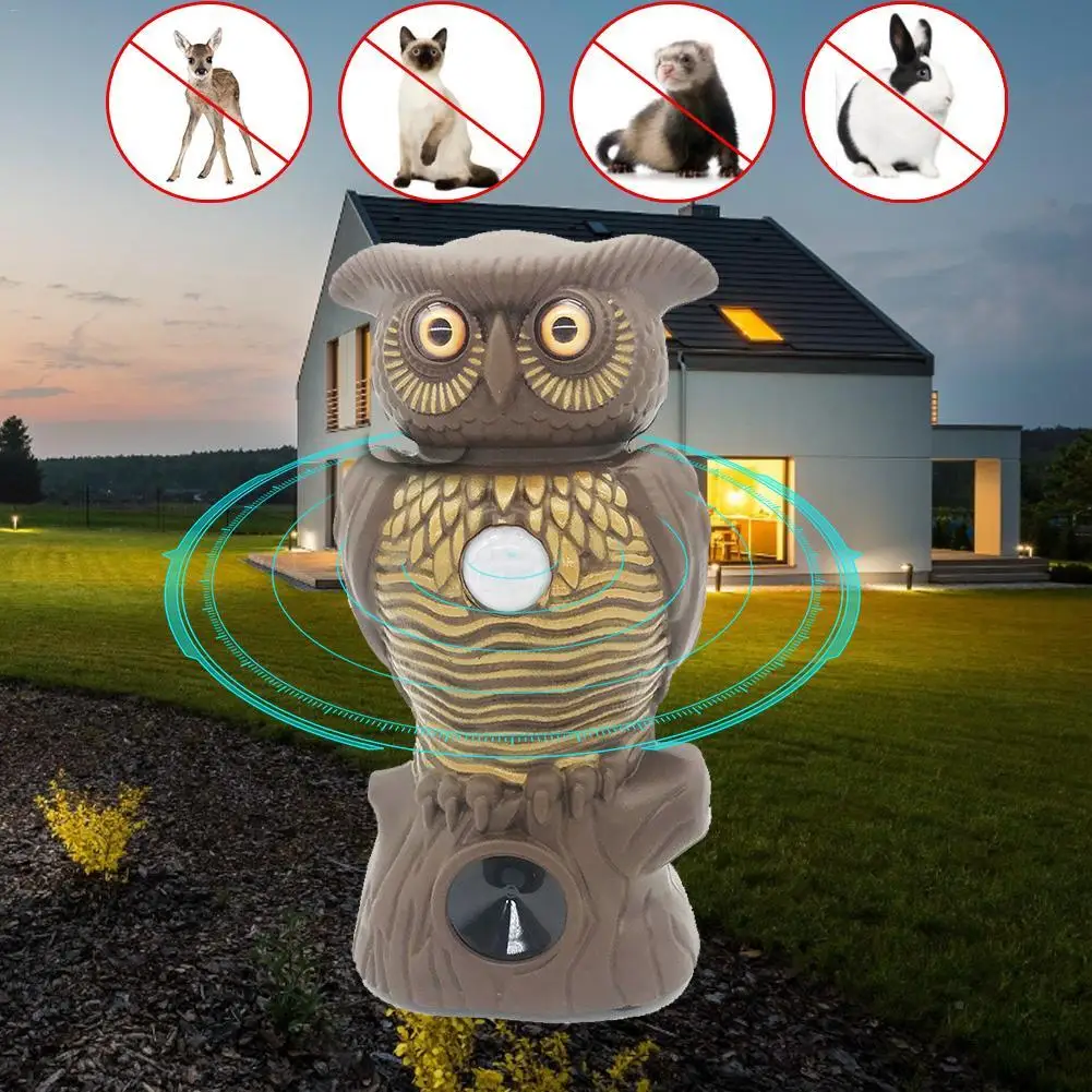 Owl Alert Owl Statue Pesticide-free Ultrasonic Pest Repeller Control Plastic Owl Statue With Light-up Eyes For Garden Yard Fence
Owl Alert Owl Statue Pesticide-free Ultrasonic Pest Repeller Control Plastic Owl Statue With Light-up Eyes For Garden Yard Fence