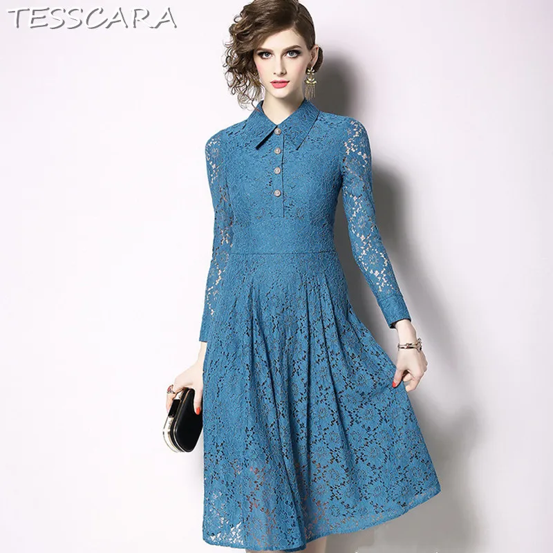 TESSCARA Women Autumn Elegant Lace Dress Shirt Festa Female Office Party Robe Femme Vintage Designer High Quality Long Vestidos
TESSCARA Women Autumn Elegant Lace Dress Shirt Festa Female Office Party Robe Femme Vintage Designer High Quality Long Vestidos