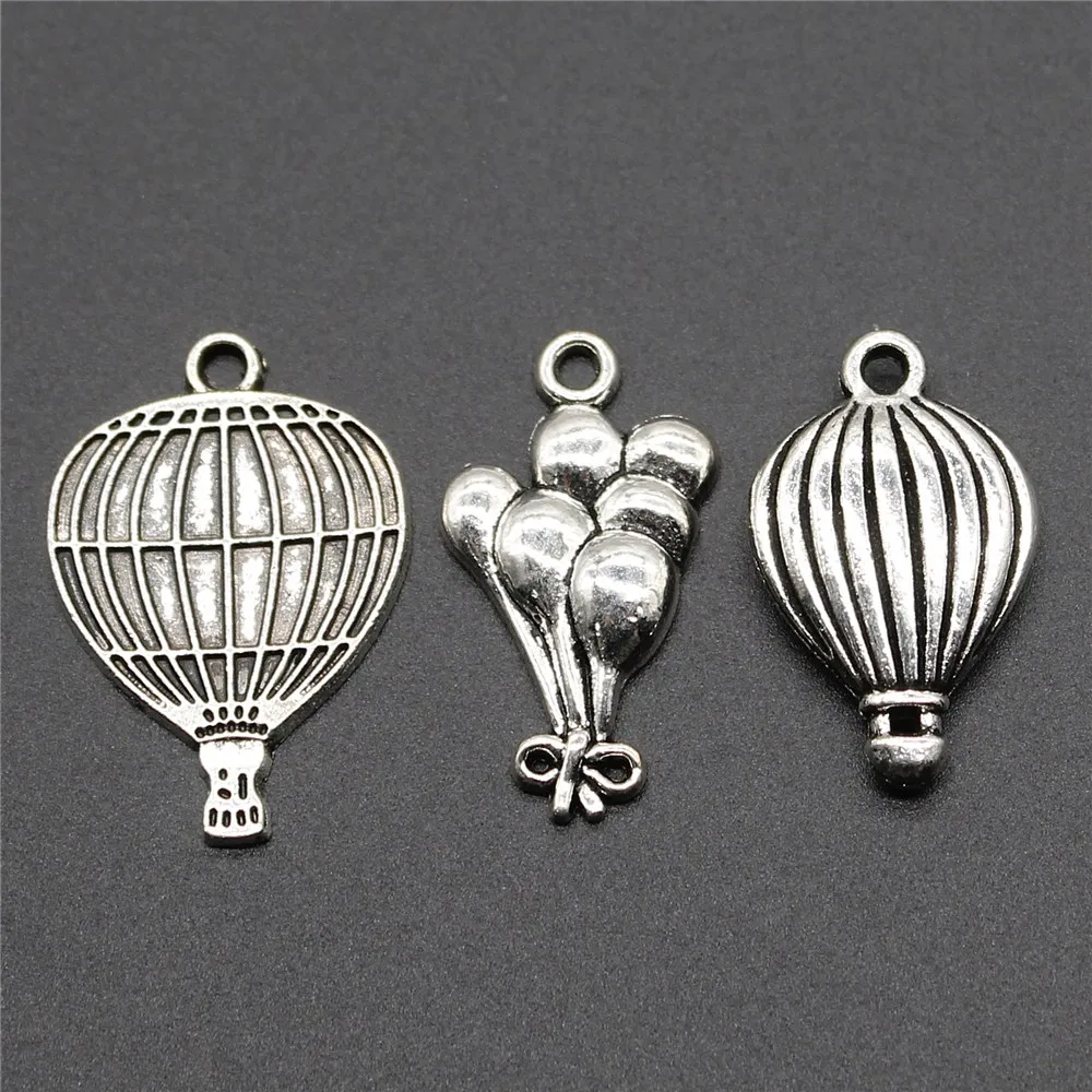 10pcs Hot Air Balloon Pendants For Jewelry Making Hot Air Balloon Charms Jewelry Accessories Antique Silver Color
10pcs Hot Air Balloon Pendants For Jewelry Making Hot Air Balloon Charms Jewelry Accessories Antique Silver Color