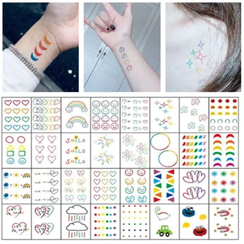 32pcs/set temporary tattoo sticker waterproof Hyun Colorful fake tattoo smiling face line pattern tatouage temporaire
32pcs/set temporary tattoo sticker waterproof Hyun Colorful fake tattoo smiling face line pattern tatouage temporaire