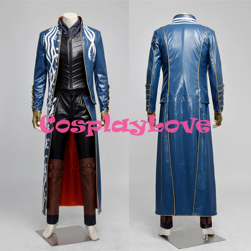 

Japanese Game New High Quality Vergil Cosplay Costume Devil May Cry III 3 for halloween/party/masquerade adult