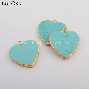 BOROSA 10PCS Blue Howlite Stone Heart Shape Charm Copper Howlite Jewelry Pendant for Necklace Jewelry G1781 S1781
BOROSA 10PCS Blue Howlite Stone Heart Shape Charm Copper Howlite Jewelry Pendant for Necklace Jewelry G1781 S1781