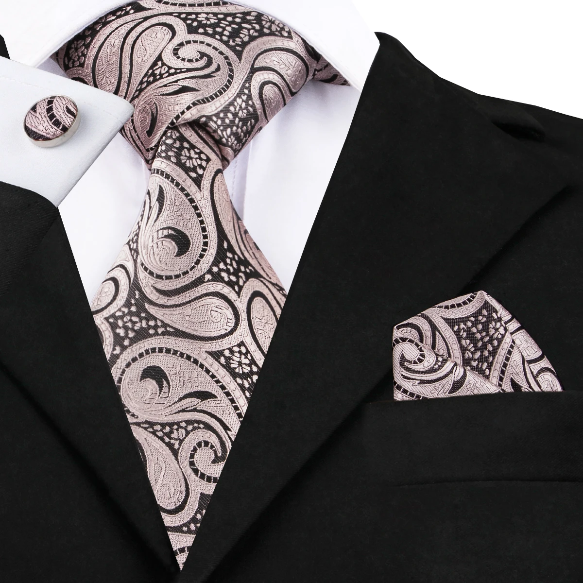 Popular Rose Gold Mens Ties for Men Silk Paisley Ties Set Necktie Handkerchief Cufflinks Set Men's Shirt Tie Gravatas C-1580
Popular Rose Gold Mens Ties for Men Silk Paisley Ties Set Necktie Handkerchief Cufflinks Set Men's Shirt Tie Gravatas C-1580