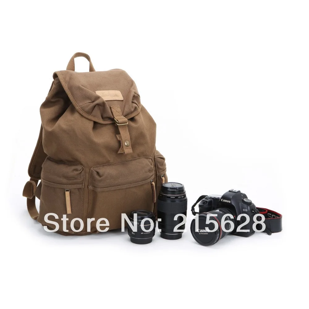 

Professional theftproof canvas DSLR camera backpack digital slr Travel photo rucksack knapsack for canon Nikon Pentax Olympus