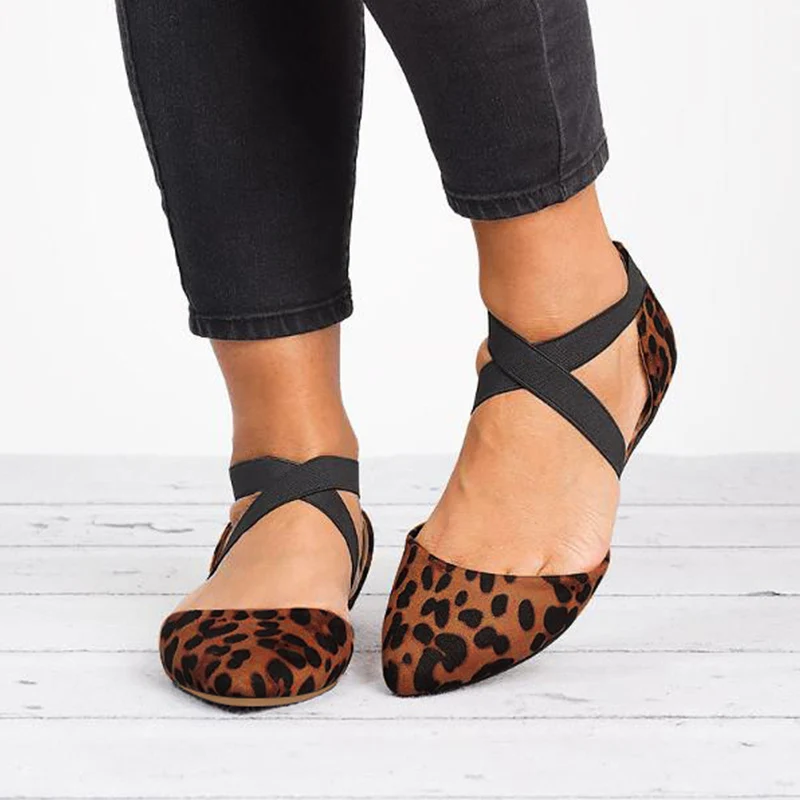 Women Ladies Fashion Pointed Toe Flat Heels Buckle Elastic Band Sandals Leopard Casual Sandals Single Shoes Sandalias Mujer P25
Women Ladies Fashion Pointed Toe Flat Heels Buckle Elastic Band Sandals Leopard Casual Sandals Single Shoes Sandalias Mujer P25