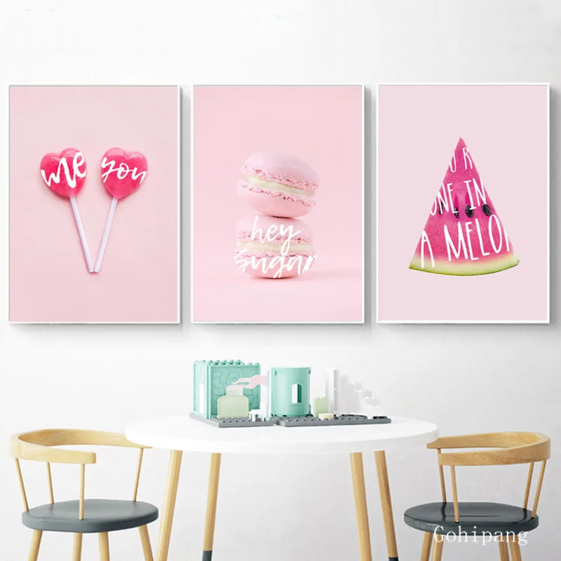 Pink-Summer-Candy-Ice-Cream-Food-Picture-Fashion-Nursery-Poster-Indie-Pop-Canvas-Wall-Art-Print (2)