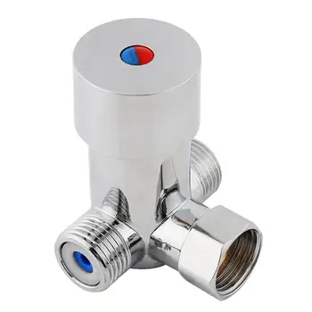 Hot Cold Water Mixing Valve G1/2 standard thread Brass Silver tone Thermostatic Mixer Temperature Control for Automatic Faucet
Hot Cold Water Mixing Valve G1/2 standard thread Brass Silver tone Thermostatic Mixer Temperature Control for Automatic Faucet
