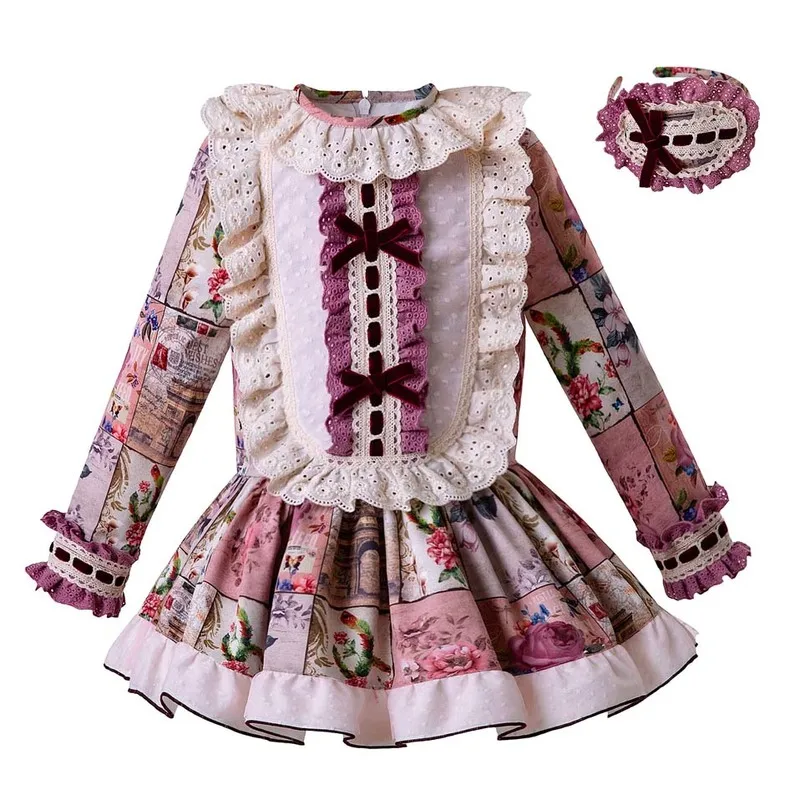 Autumn Vintage Floral Girls Dresses Lace Baby Girl Party Dress Boutique Princess Costume With Headband christmas dress
Autumn Vintage Floral Girls Dresses Lace Baby Girl Party Dress Boutique Princess Costume With Headband christmas dress