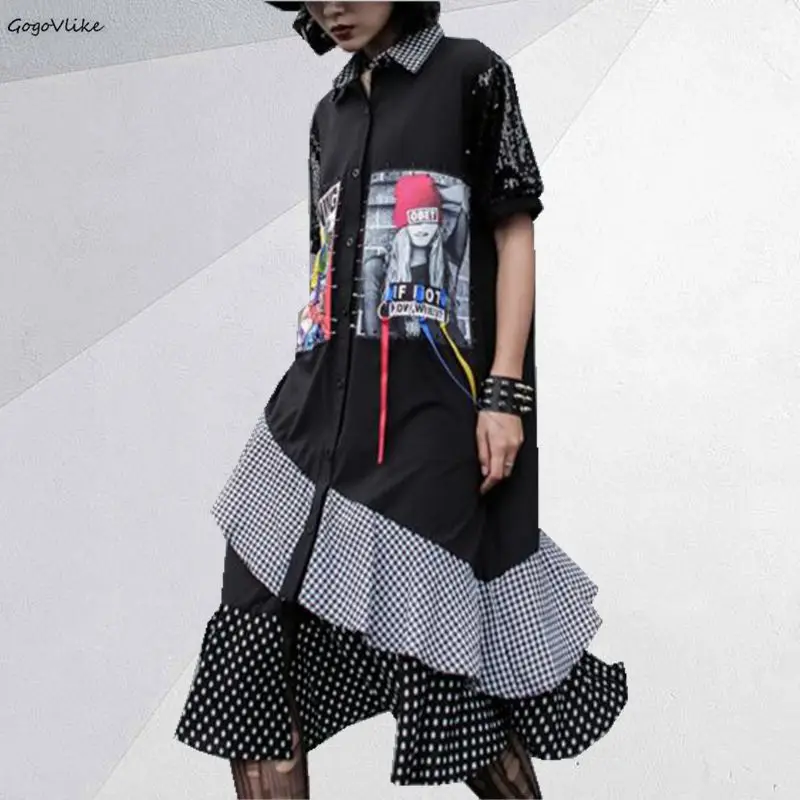 Summer Ruffles 2019 New Asymmetric Sequin Dresses Women Dress Ribbons Shirt dresses for women Korean Plus Size Vestidos SA043S50
Summer Ruffles 2019 New Asymmetric Sequin Dresses Women Dress Ribbons Shirt dresses for women Korean Plus Size Vestidos SA043S50