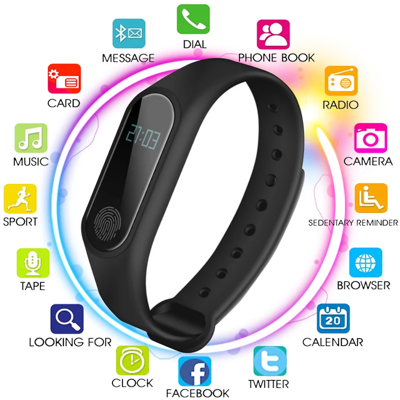 

2019 IP67 Smart Wristband OLED Touch Screen BT 4.0 Bracelet Fitness Tracker Heart Rate Sleep Monitoring Pedometer Smart Watch