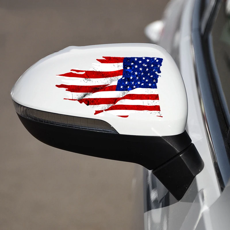 USA TATTERED Flag Car Stickers Rearview Mirror Sticker 2 Pack MIRRORED American Bumper 3D Waterproof Vinyl Decal Car Accessories
USA TATTERED Flag Car Stickers Rearview Mirror Sticker 2 Pack MIRRORED American Bumper 3D Waterproof Vinyl Decal Car Accessories