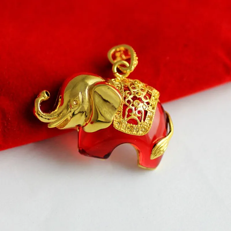 Red elephant pendant necklace for women yellow gold filled good luck animal chain charm jewelry
Red elephant pendant necklace for women yellow gold filled good luck animal chain charm jewelry