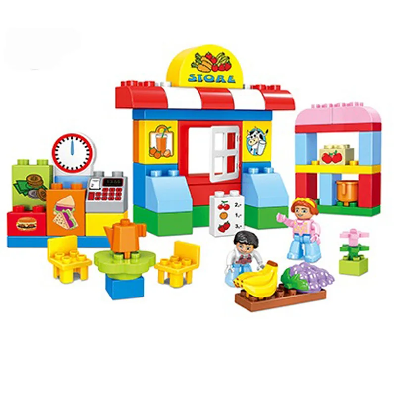 57pcs City House Supermarket Mall Building Blocks Sets DIY Educational Toys Children Gifts Compatible LegoINGly Duploe
57pcs City House Supermarket Mall Building Blocks Sets DIY Educational Toys Children Gifts Compatible LegoINGly Duploe